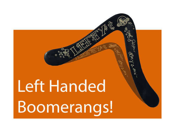 Left-Handed Glow-in-the-Dark Bumblebee Boomerang – 10″ Wingspan, Durable ABS, Flies 25-30m, Hovers On Return, Beginner Friendly