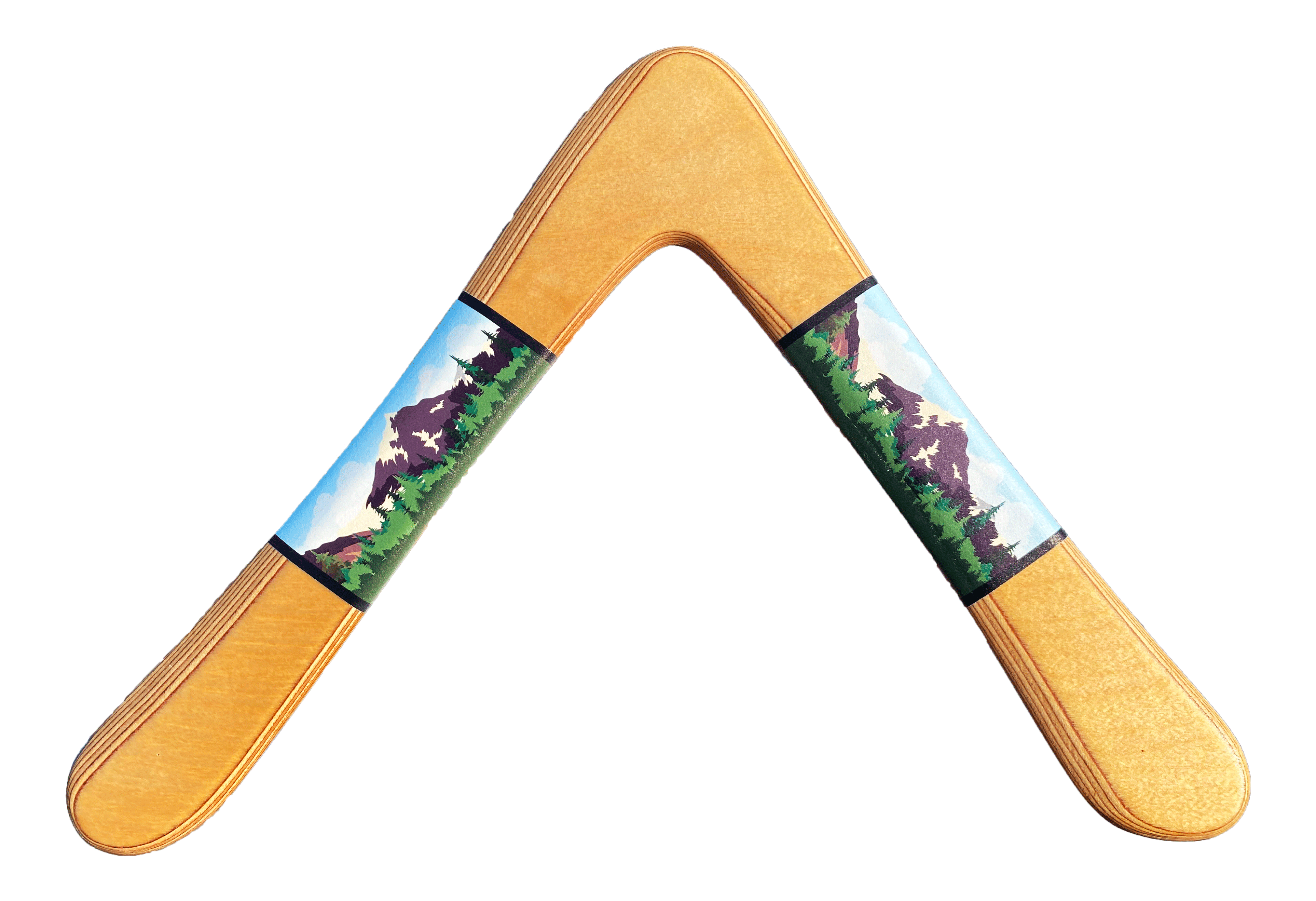 Crested Butte Wooden Boomerang - Great sport boomerang for beginners