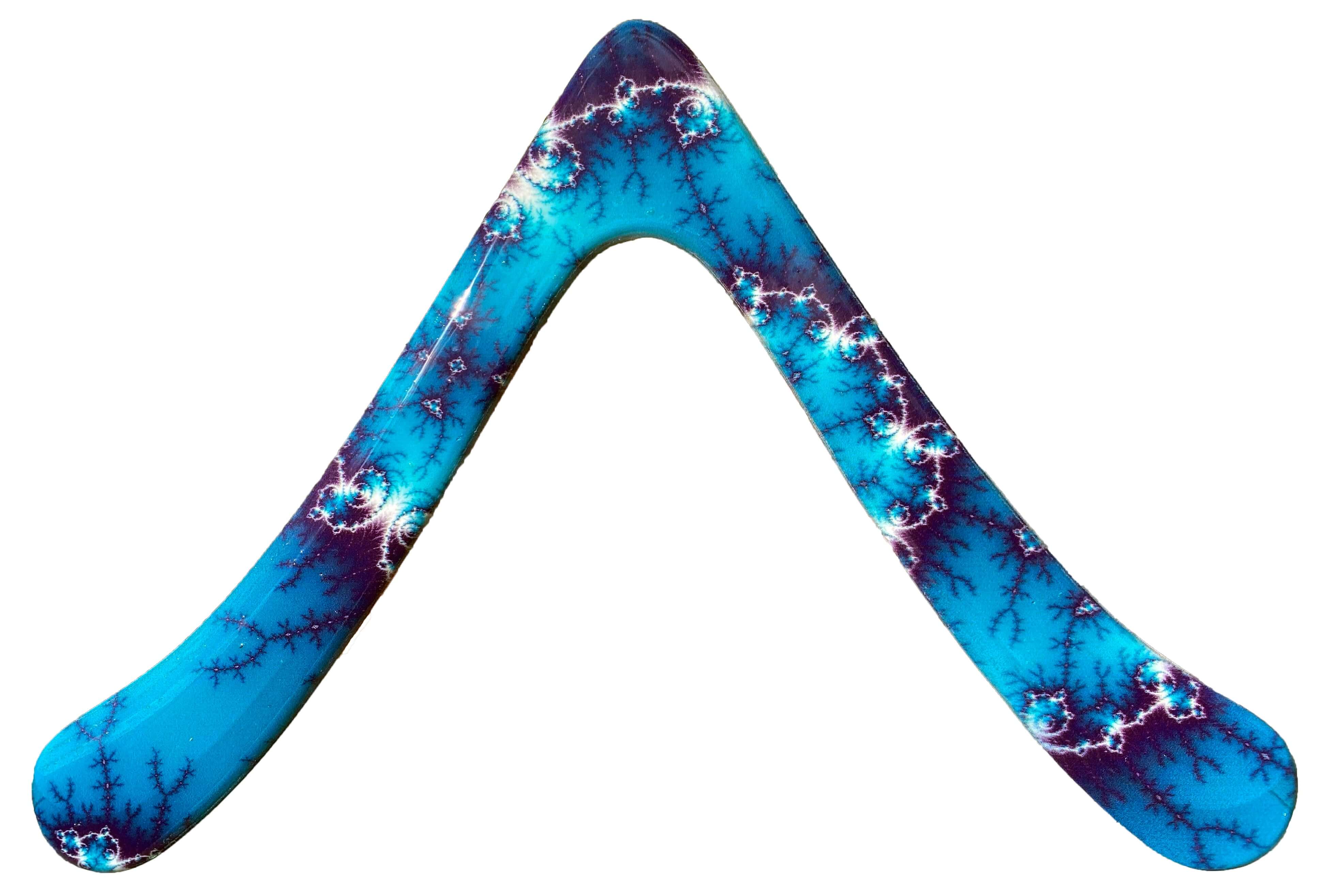 Seagull Special Edition Beginner Boomerang with vibrant fractal art design and durable UV gloss finish