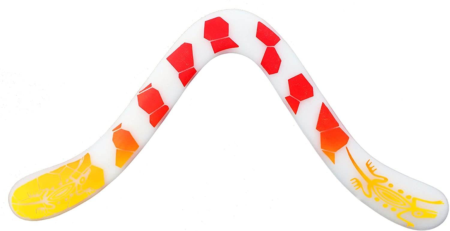 Technic Decorated ABS Plastic Boomerangs - Real V shaped boomerangs from France