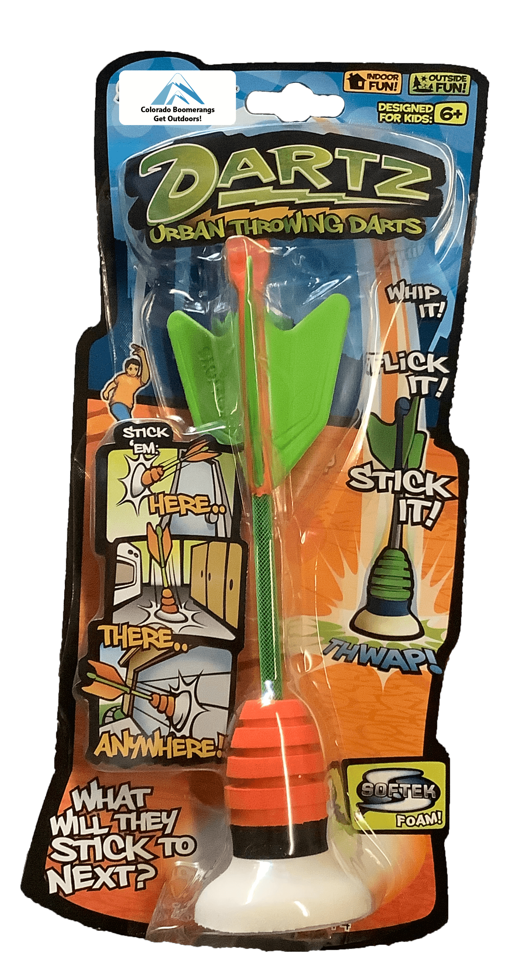 Dartz 9" Flying Suction Darts - They stick to flat surfaces!