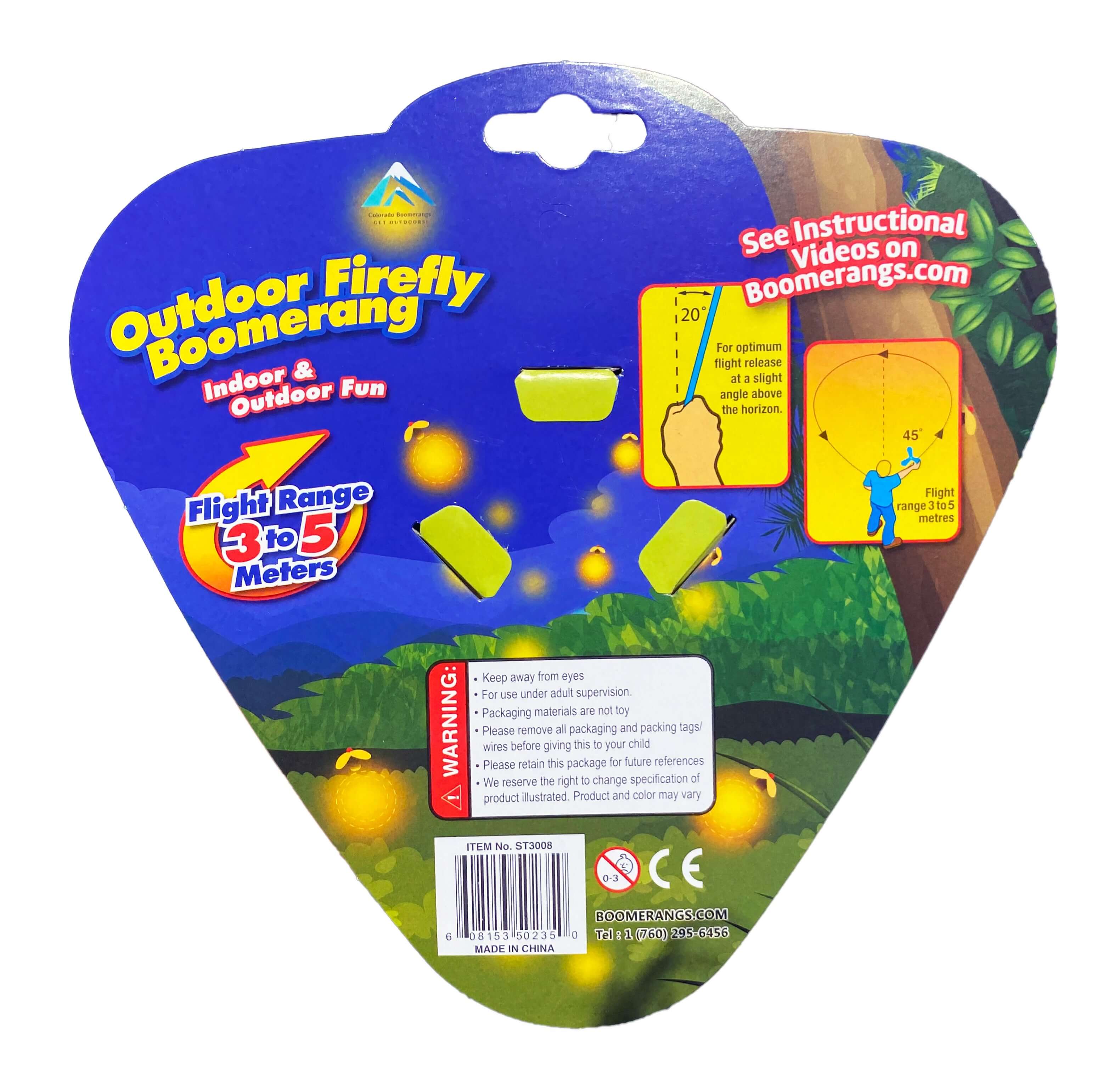Outdoor Firefly Boomerangs - Fun foam Boomerangs for Kids