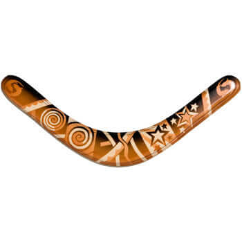 Kookaburra Aboriginal Boomerang - Real Australian boomerangs