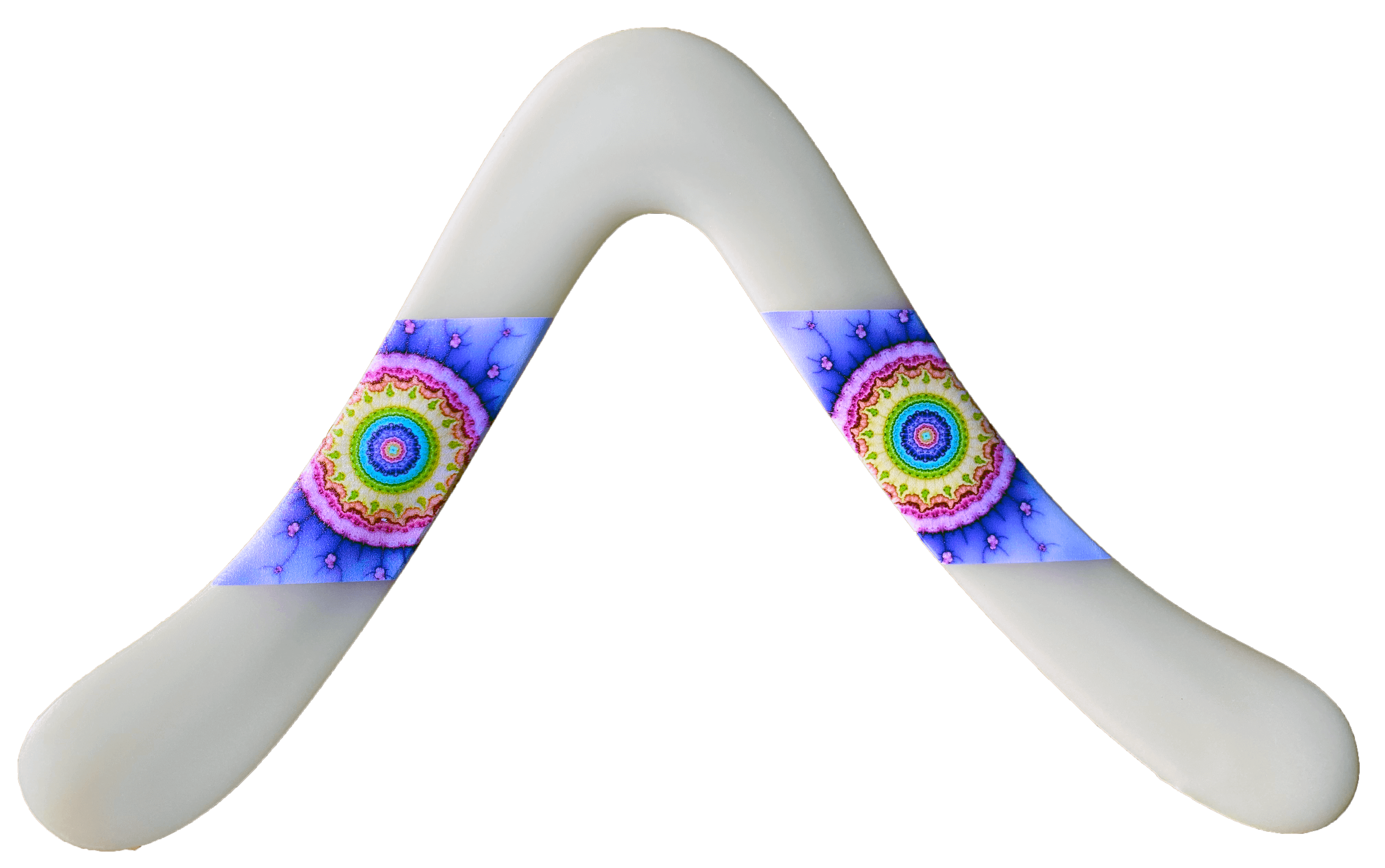 Decorated Glow in the Dark "Lefty" Boomerangs - Molded Left Handed boomerangs