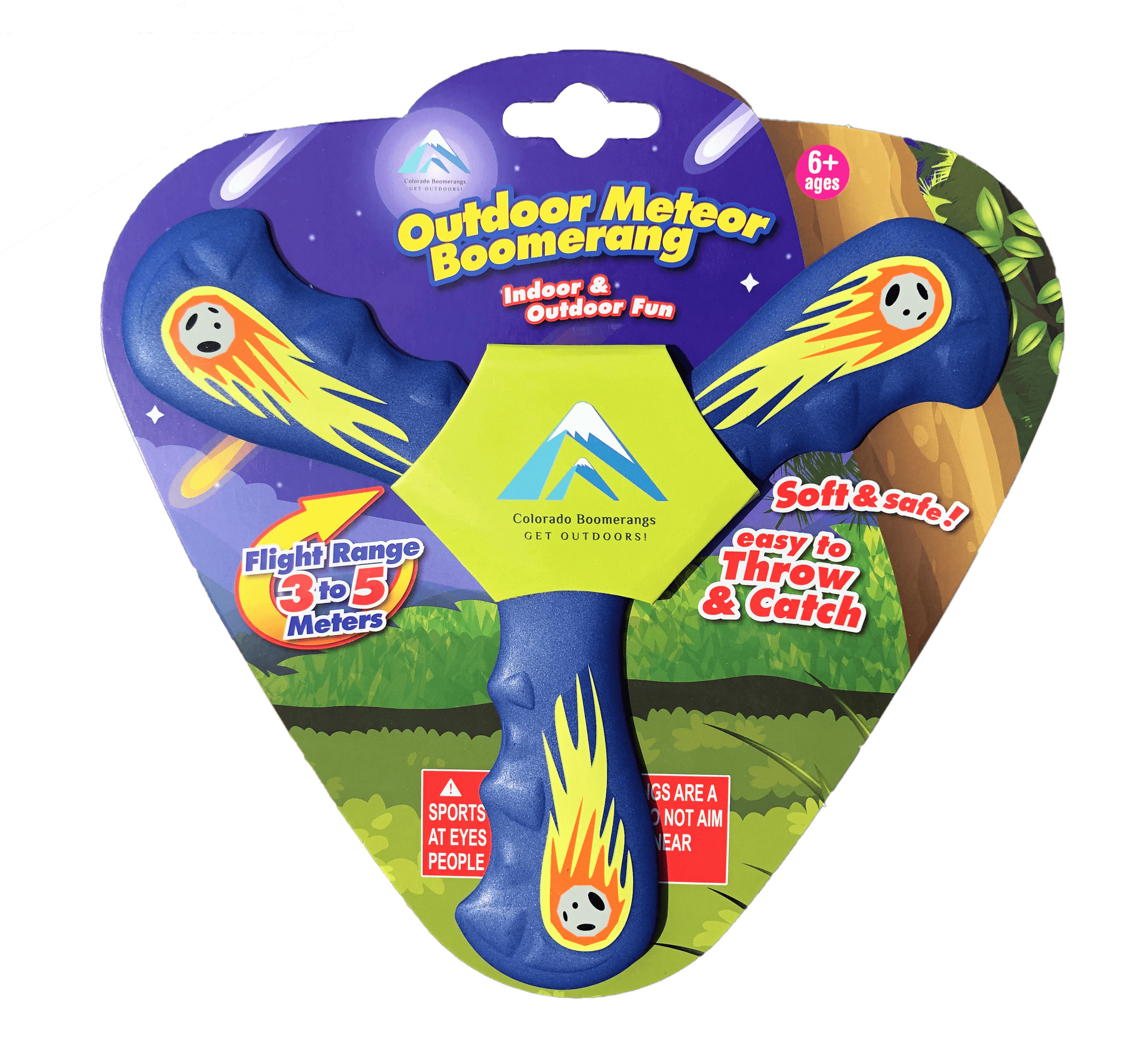Meteor Boomerang - Right Handed Foam boomerangs for kids as young as 6.