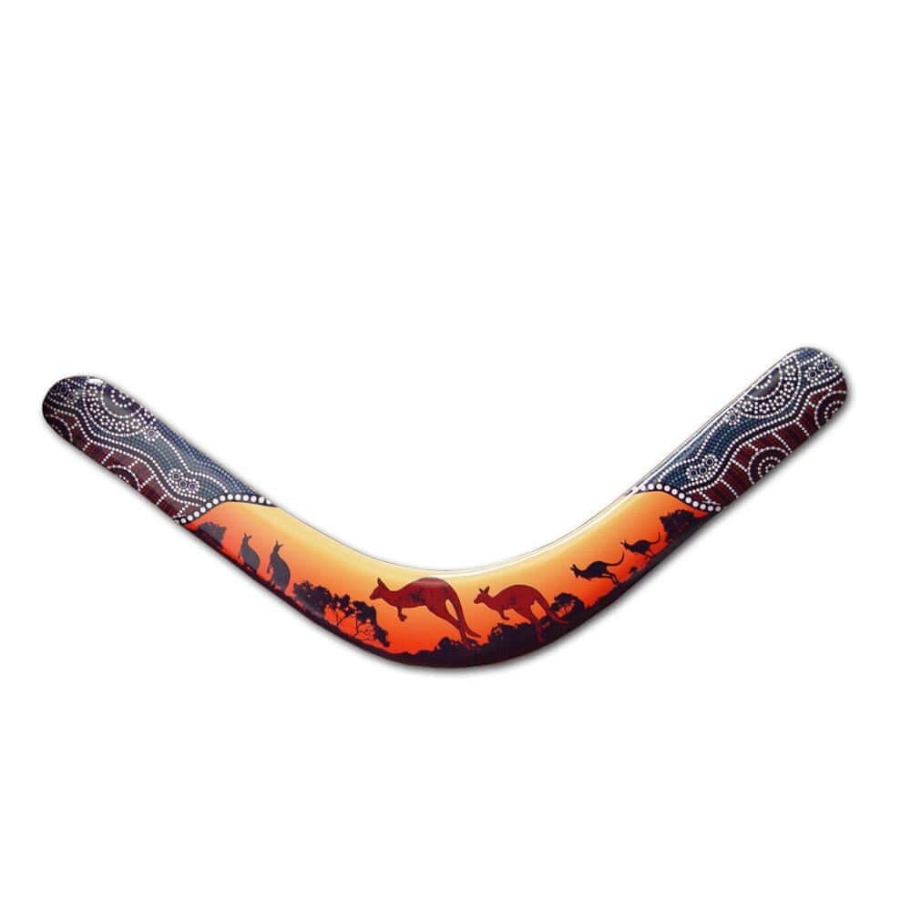 Kangaroo Pelican Boomerangs - Beautiful Art Boomerang!