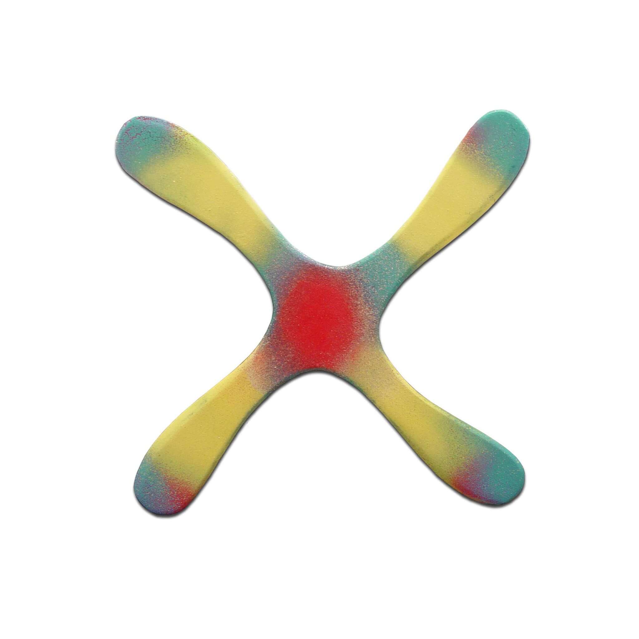 QuadStar Boomerang  - Atomic art in a thin quad boomerang for kids