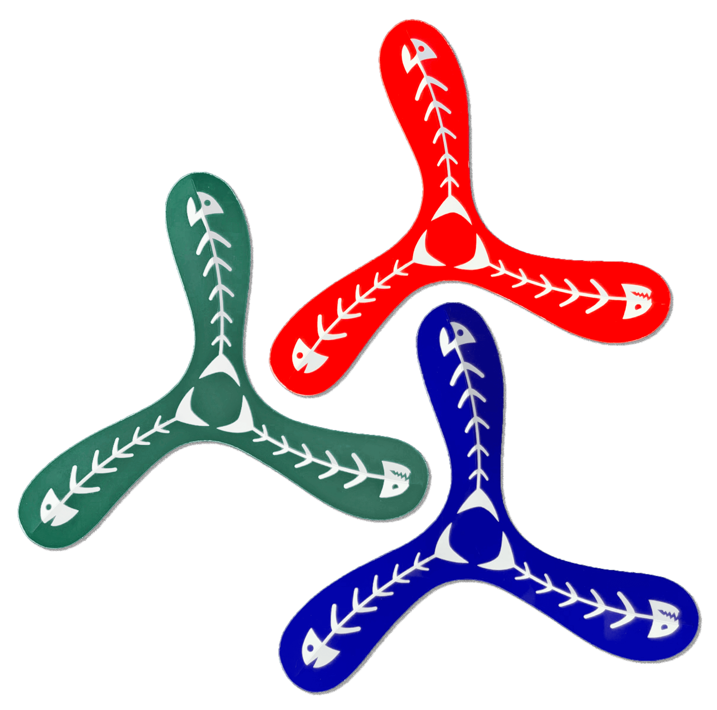Flick Boomerang - Small thin plastic boomerangs. They work great!