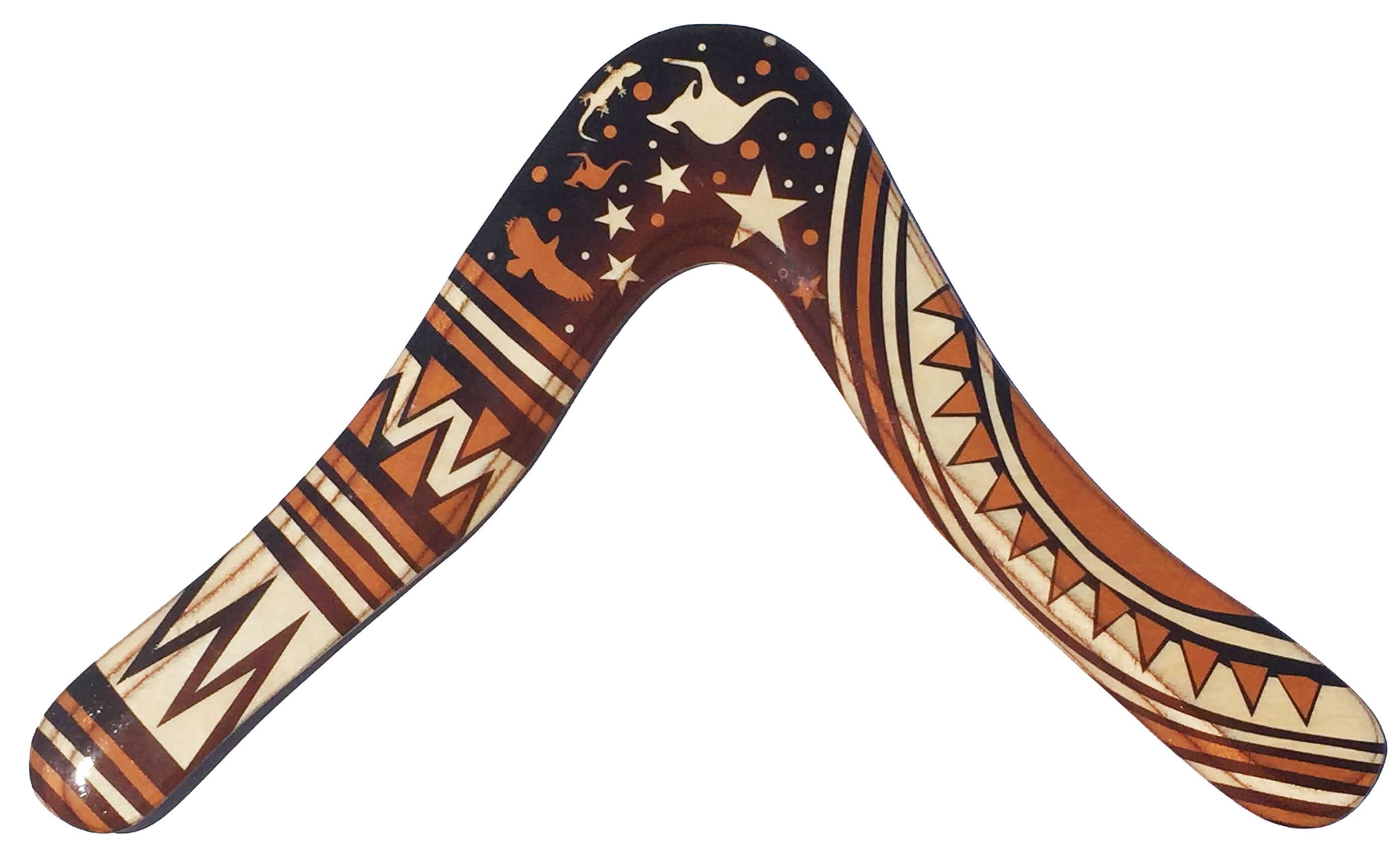 Aussie Fever Decorated Boomerang - Australian Boomerangs designed by Australian national champion Roger Perry