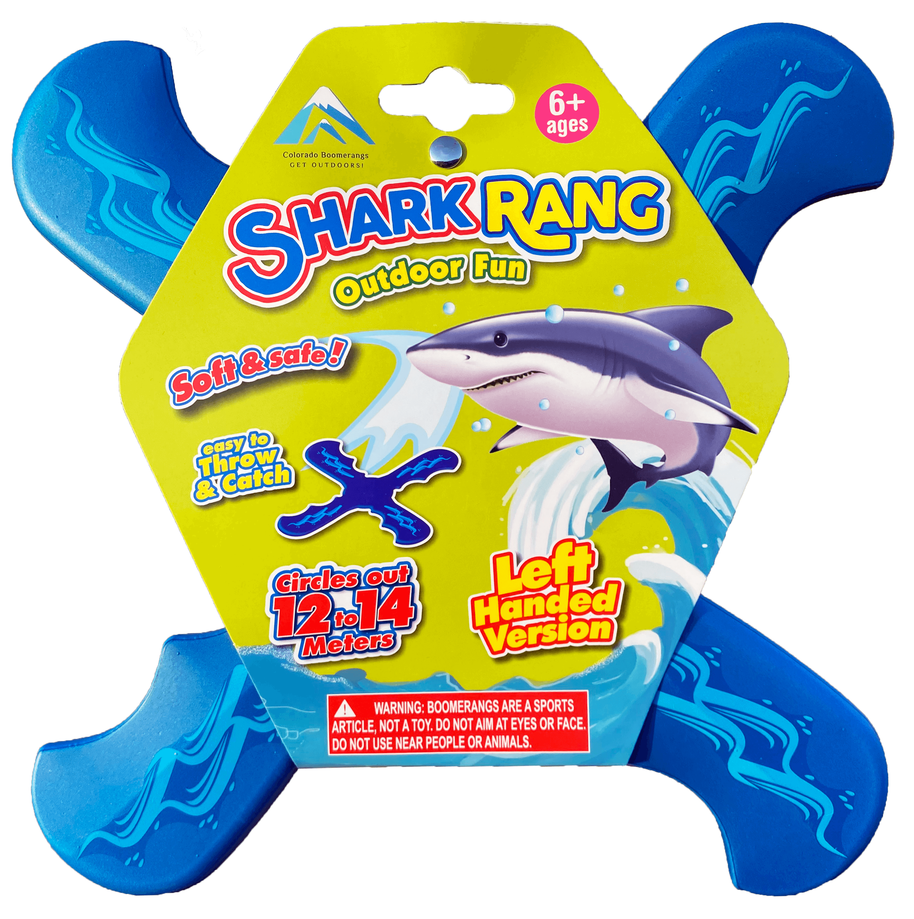 Shark Rang Boomerangs - Retail Boomerang Pack - Soft and Safe boomerangs for kids