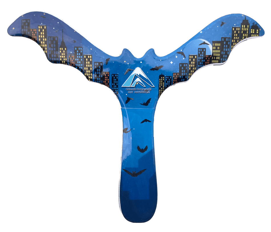 Blue Plastic Batrang Boomerang