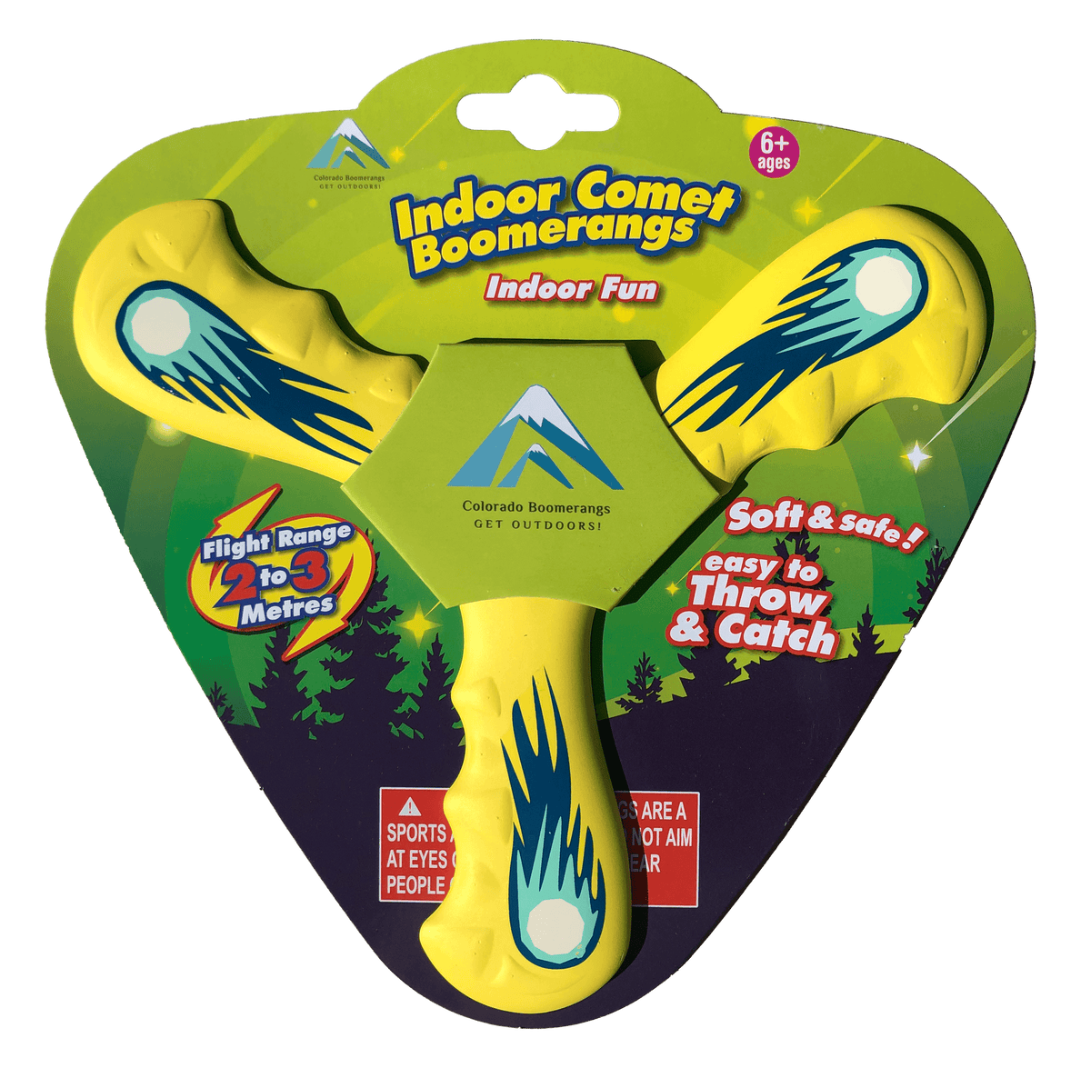 Comet Boomerangs Soft and Safe for Kids as young as 6.