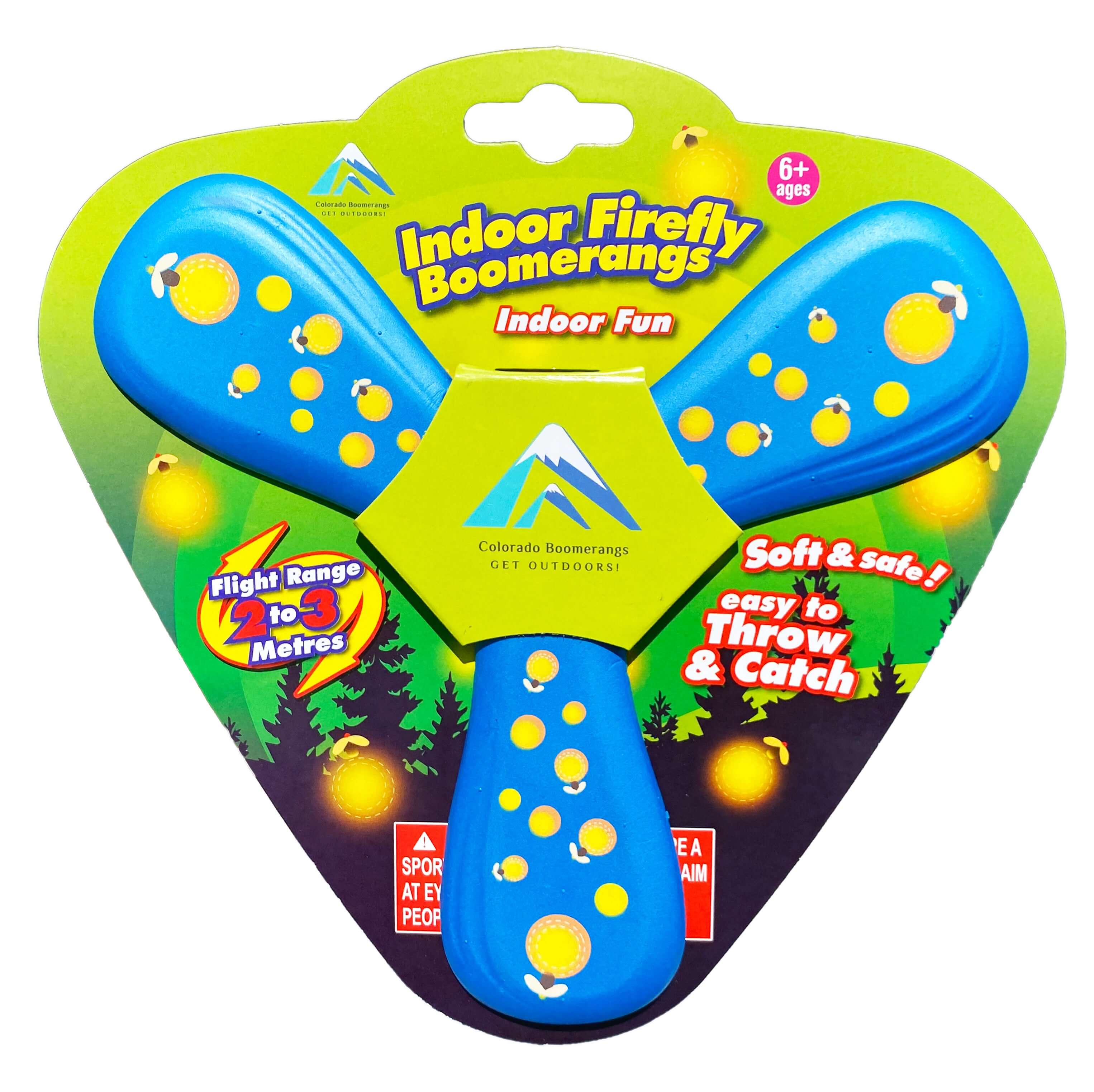 Indoor Firefly Boomerangs - Blue or Red - Fun indoor foam boomerangs ...