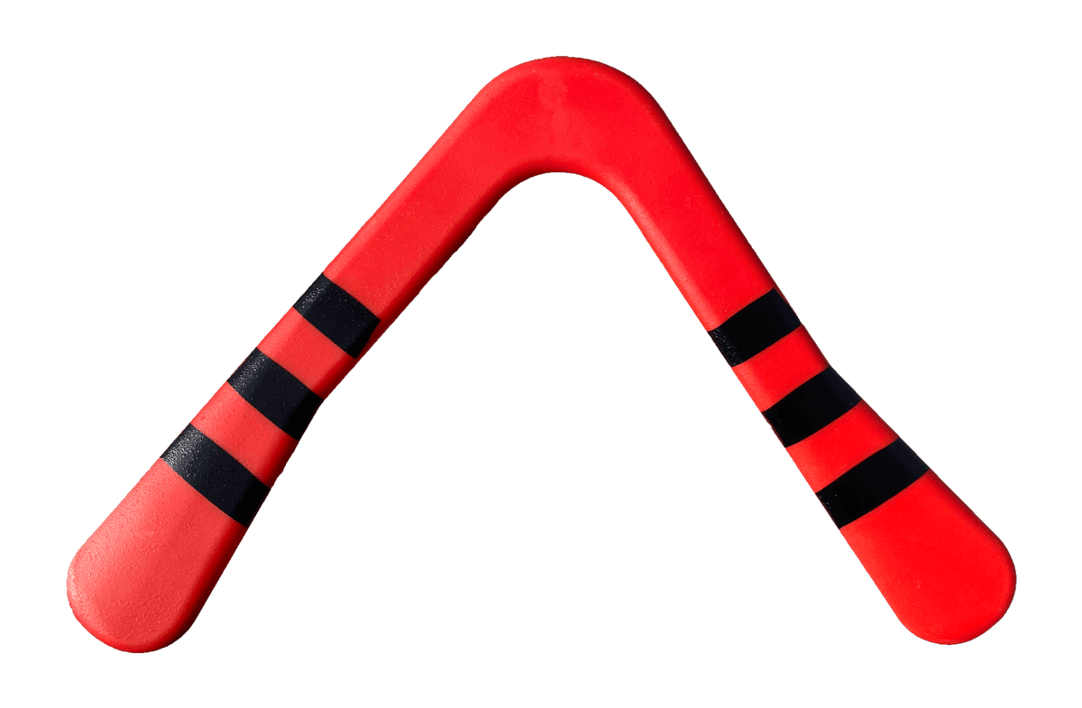 Red Target Boomerangs